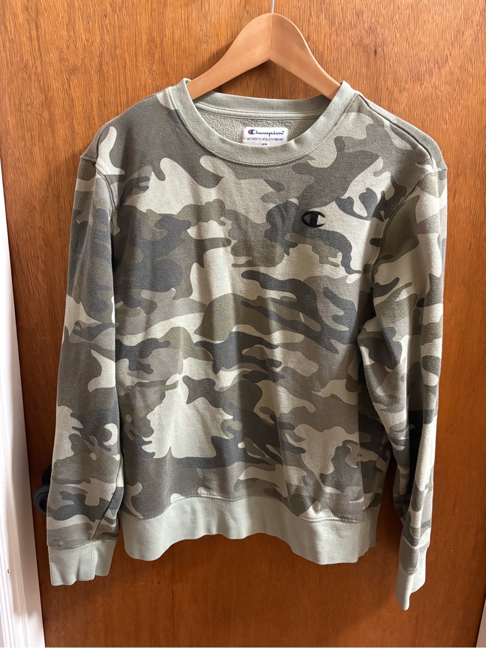 Champion Men's Camouflage Crewneck Sweatshirt - Olive